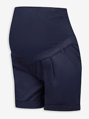 JoJo Maman Bébé Navy Maternity Chino Shorts - Image 2 of 3