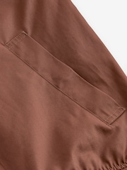 Brown Shower Resistant Check Lining Harrington Jacket - Image 12 of 12