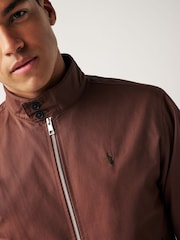 Brown Shower Resistant Check Lining Harrington Jacket - Image 7 of 12