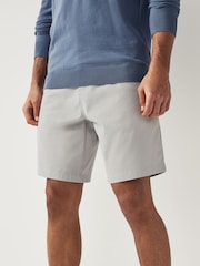 Light Grey Straight Fit Stretch Chinos Shorts - Image 1 of 7