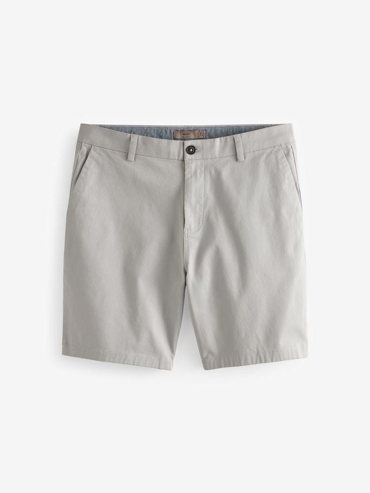 Gris clair - Ajustement droit - Short chino stretch - Image 5 of 7