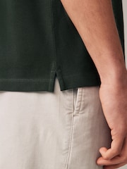 Olive Green Regular Fit Short Sleeve Pique Polo Shirt - Image 5 of 8