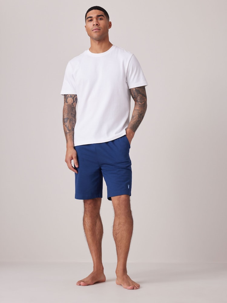 Blue Lightweight 100% Cotton Shorts 3 Pack - Image 2 of 16