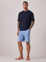 Blue Lightweight 100% Cotton Shorts 3 Pack - Image 3 of 16