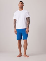 Blue Lightweight 100% Cotton Shorts 3 Pack - Image 4 of 16