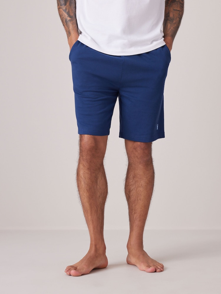 Blue Lightweight 100% Cotton Shorts 3 Pack - Image 6 of 16