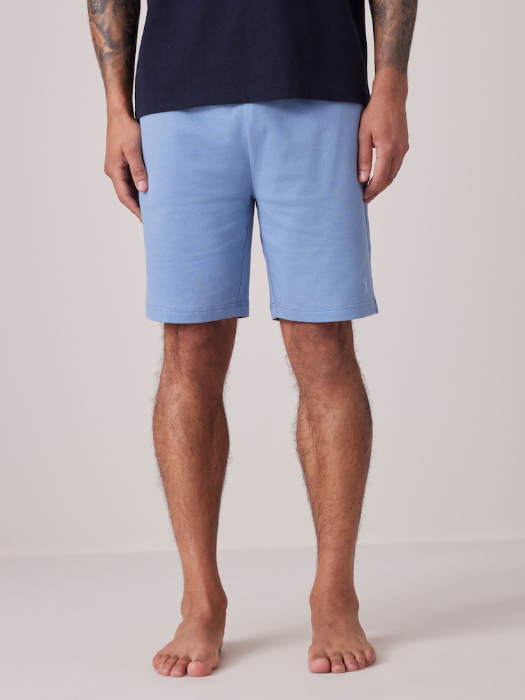 Blue Lightweight 100% Cotton Shorts 3 Pack - Image 7 of 16