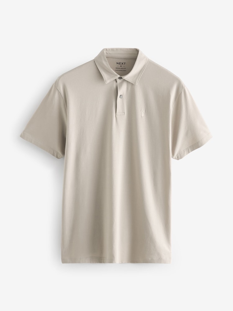 Neutral - Reguläre Passform - Kurzärmlige Jersey-Polo-Shirts 3er-Pack - Image 6 of 9