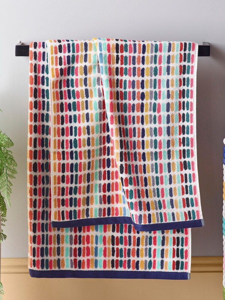Multi Sketch 100% Cotton Towel - Image 1 of 4 Multi Sketch 100% Cotton Towel - Image 1 of 4
