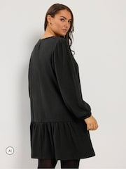 Yours Curve Black Drop Waist Dress - Image 3 of 6