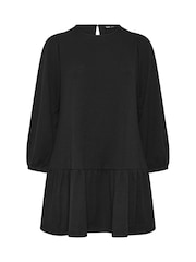 Yours Curve Black Drop Waist Dress - Image 5 of 6