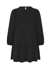 Yours Curve Black Drop Waist Dress - Image 6 of 6