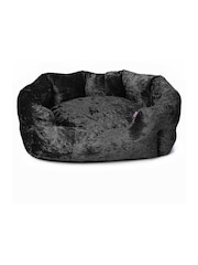 Bunty Black Bellagio Crushed Velvet Dog Bed - Image 2 of 4