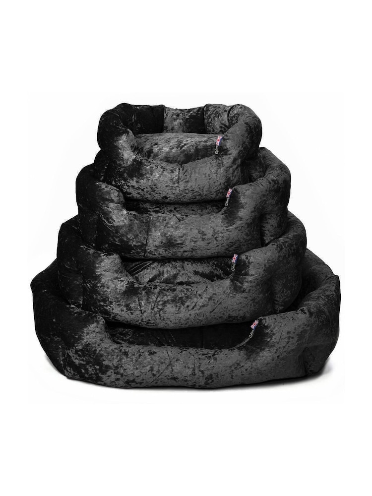 Bunty Black Bellagio Crushed Velvet Dog Bed - Image 4 of 4