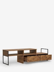 Dark Bronx Chevron Oak Effect Extending TV Unit, Up to 70 Inch - Image 12 of 13