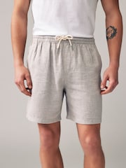 Stone Cotton Linen Dock Shorts - Image 1 of 9