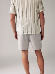 Stone Cotton Linen Dock Shorts - Image 3 of 9