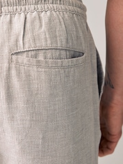 Stone Cotton Linen Dock Shorts - Image 5 of 9
