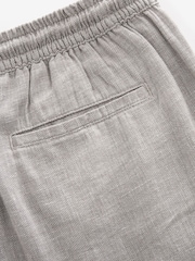 Stone Cotton Linen Dock Shorts - Image 7 of 9