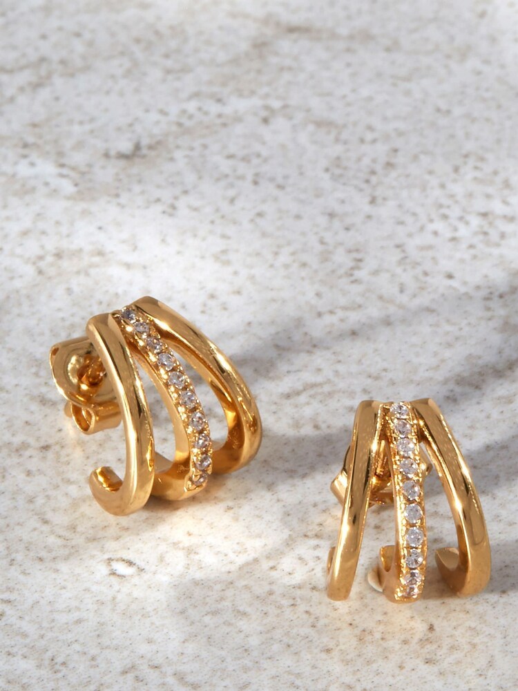 Mint Velvet Gold Tone Claw Earrings - Image 1 of 3