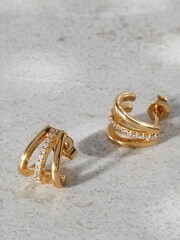 Mint Velvet Gold Tone Claw Earrings - Image 2 of 3