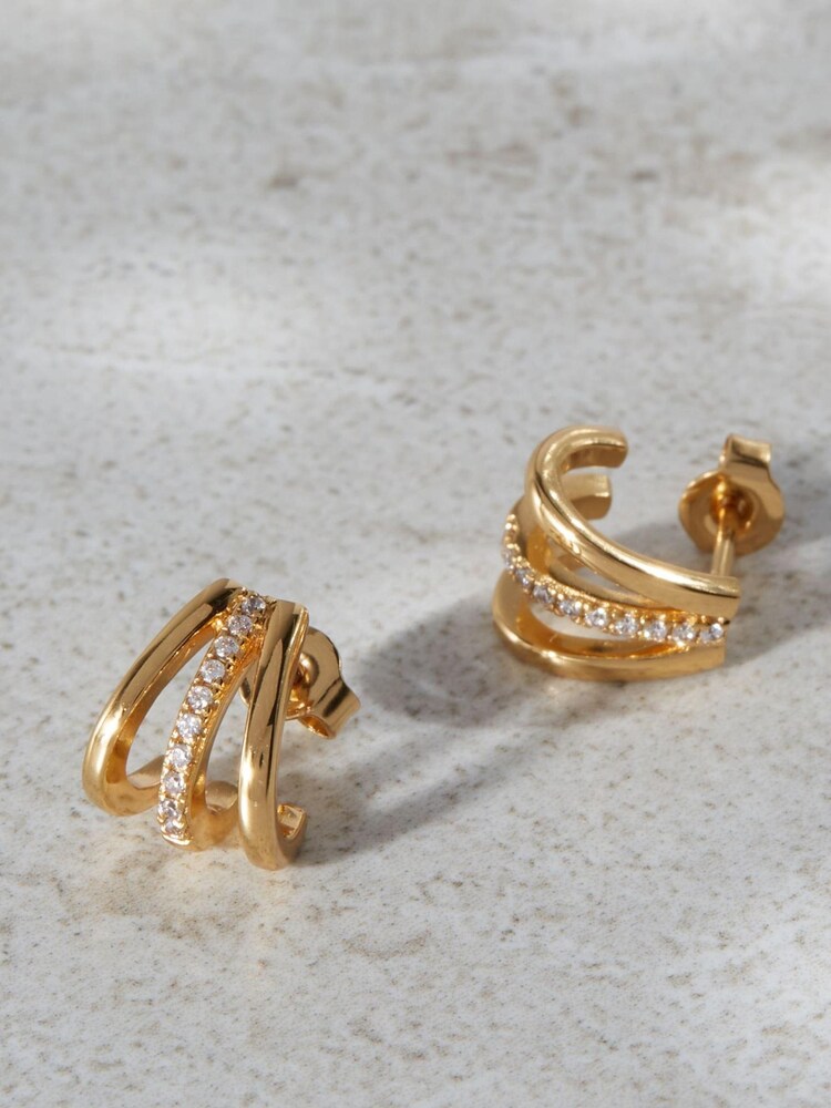 Mint Velvet Gold Tone Claw Earrings - Image 2 of 3