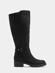 Botas altas hasta la rodilla con hebilla elástica Yours Curve - Imagen 2 de 5