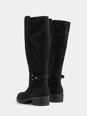 Botas altas hasta la rodilla con hebilla elástica Yours Curve - Imagen 3 de 5