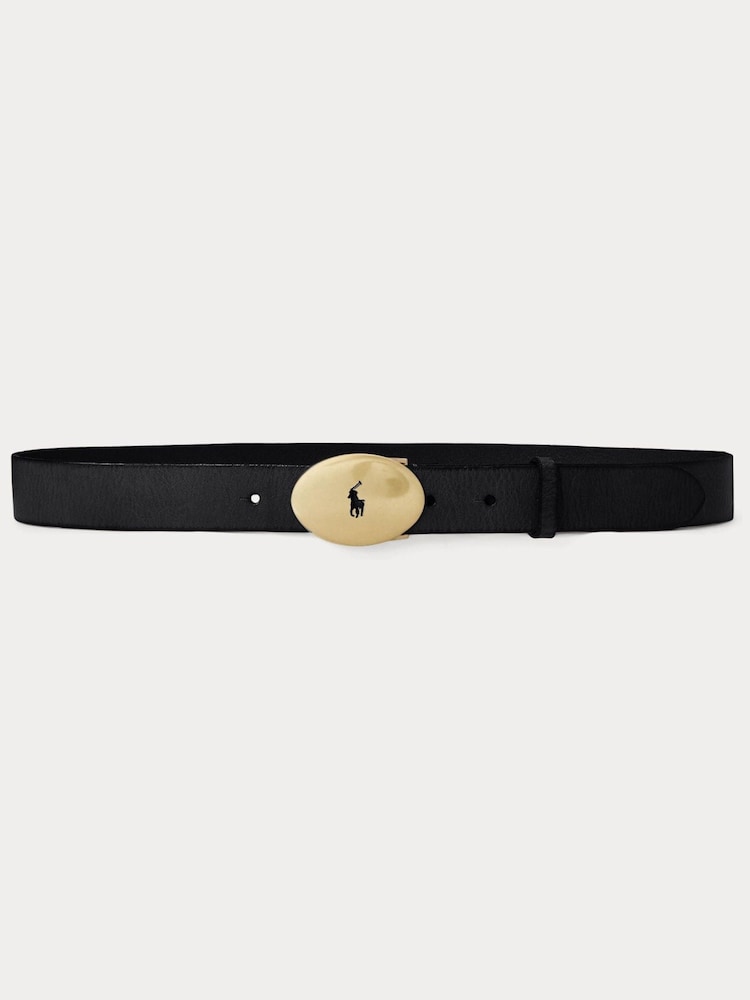 Polo Ralph Lauren Black Oval Buckle Belt - Image 1 of 1