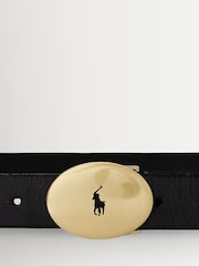 Polo Ralph Lauren Black Oval Buckle Belt - Image 2 of 2