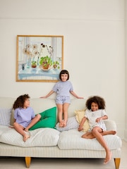 Bleu/blanc à fleurs - Pyjama court 3 Pack (3-16ans) - Image 2 de 11