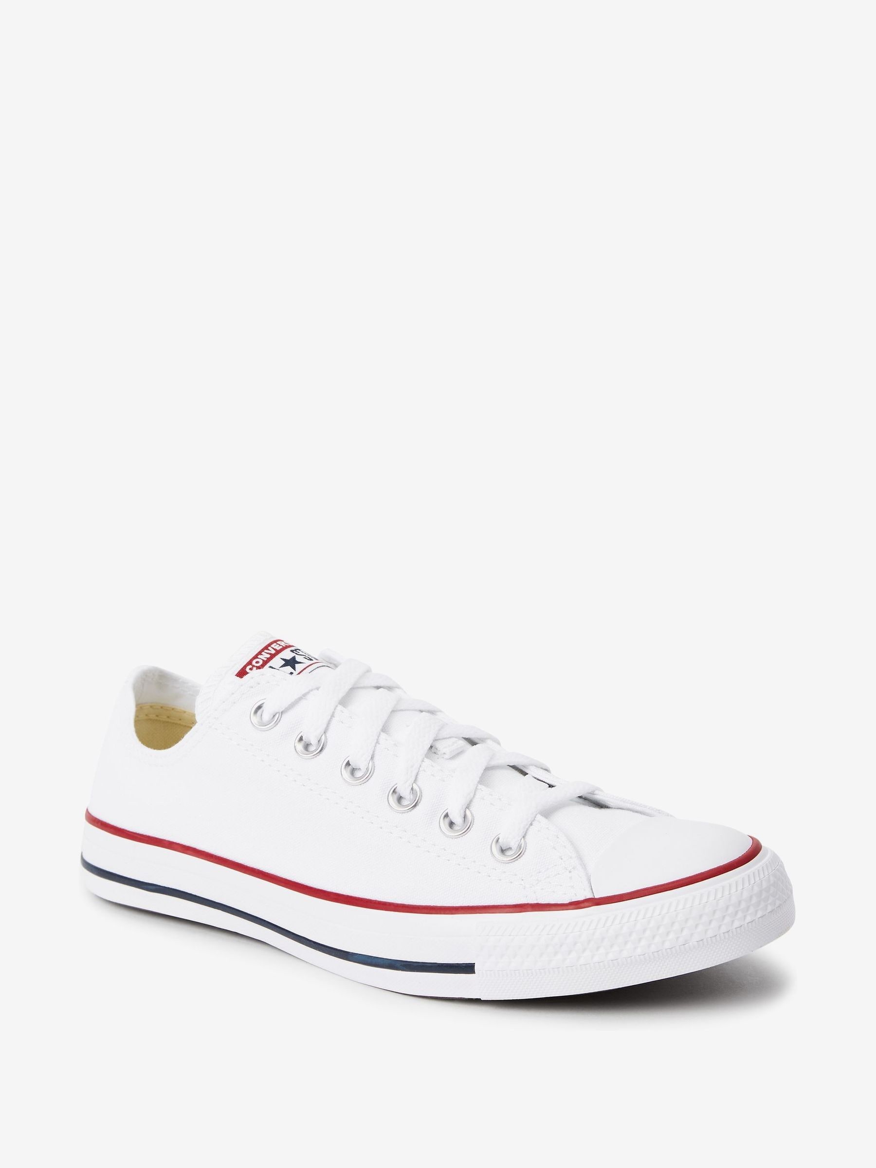 Buy Converse White Wide Fit Chuck Taylor All Star Ox Trainers from Next USA