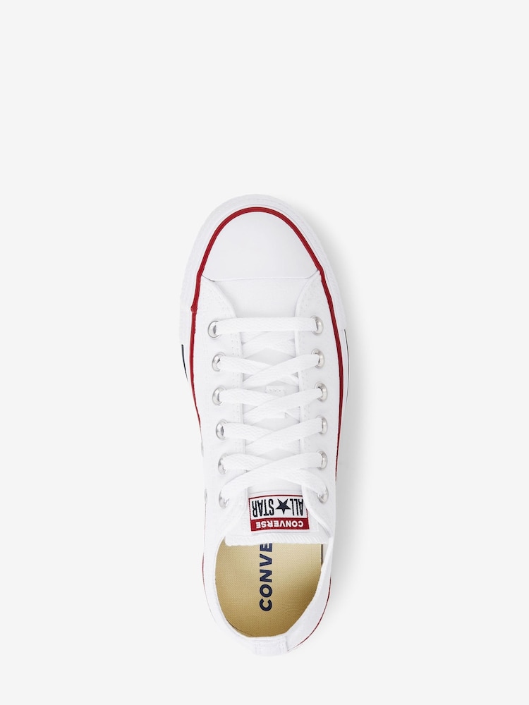 Blanc - Converse Chuck Taylor All Star Ox Trainers - Image 3 of 5