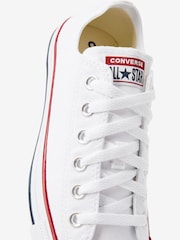 Blanc - Converse Chuck Taylor All Star Ox Trainers - Image 4 of 5