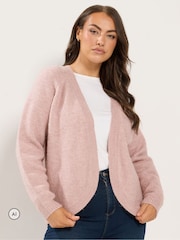 Yours Curve Pink Shrug Cardigan - Image 1 of 6