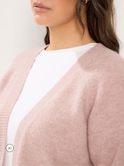 Yours Curve Pink Shrug Cardigan - Image 4 of 6