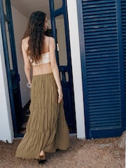 Mango Brown Maxi Boho Skirt - Image 2 of 6