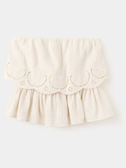 Mango Cream Strapless Blouse - Image 1 of 3
