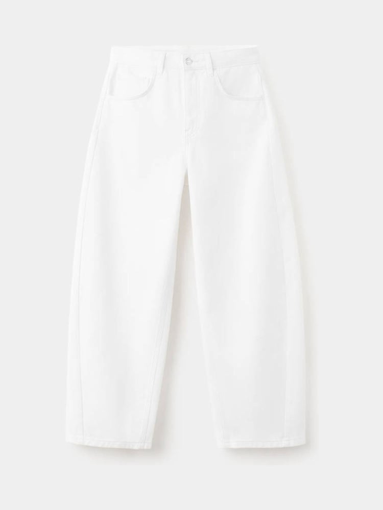 Mango White Barrell Jeans - Image 1 of 3