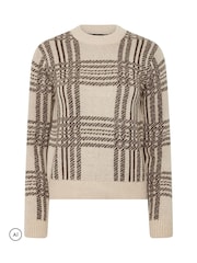 내추럴 - PixieGirl Petite Check Knitted Jumper - 6의 이미지 5