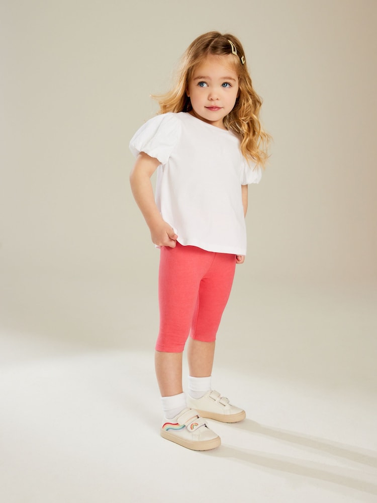 Bright Pink Cropped Leggings (3mths-7yrs) - Image 1 of 7