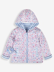 JoJo Maman Bébé Blue Mouse Appliqué Reversible Hoodie With Pet In Pocket - Image 3 of 5