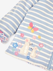 JoJo Maman Bébé Blue Mouse Appliqué Reversible Hoodie With Pet In Pocket - Image 4 of 5