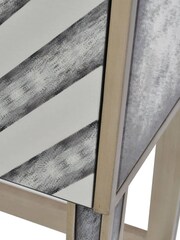 Libra Interiors Silver Lexington Antique Mirrored Bar Cabinet - Image 4 of 4