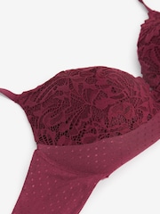 Plum Purple Pad Non Wire Comfort Lace Bra - Image 7 of 7