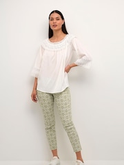 Cream Bea White Off Shoulder Lace Blouse - Image 4 of 6
