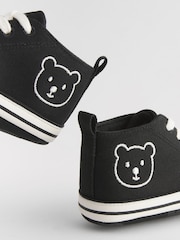 Black Bear High Top Lace-Up Baby Trainers (0-24mths) - Image 3 of 5