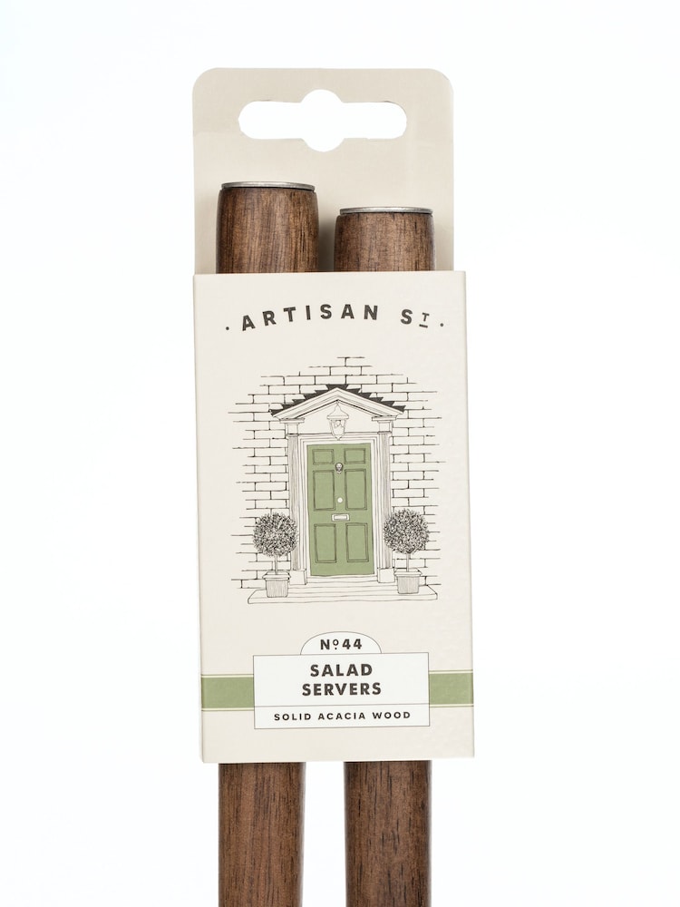 Artisan Street Brown Salad Servers - Image 4 of 4