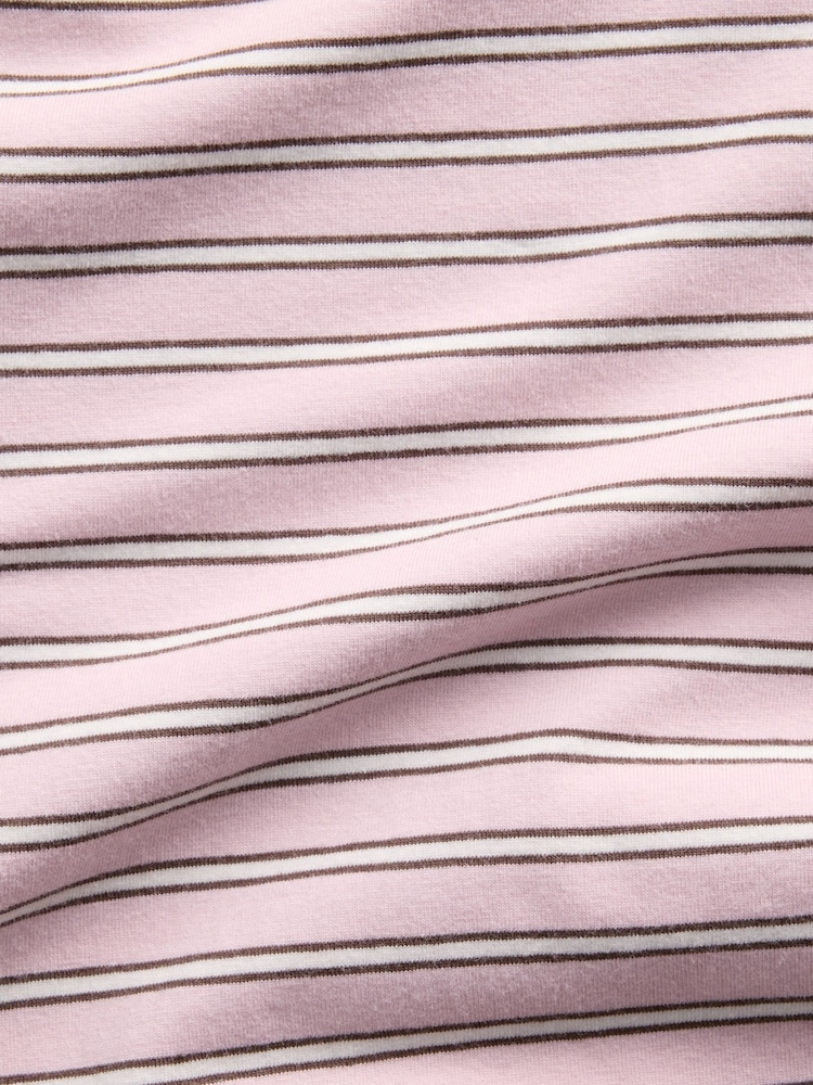 Gap Pink Stripe Close Knit Jersey Long Sleeve T-Shirt - Image 4 of 4