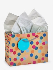 Set of 2 Multi Spot Craft Small Gift Bags - Image 2 of 3